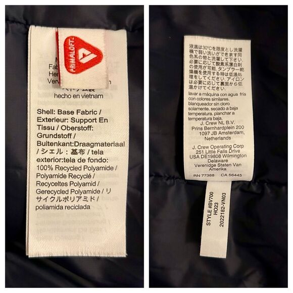 J. Crew Villa Puffer Coat with PrimaLoft. Size L. - Picture 15 of 15